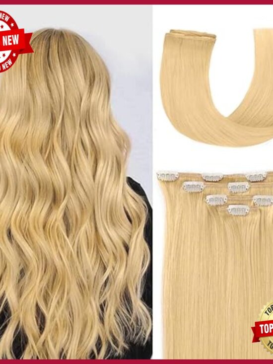 20 Inch Clip-In Human Hair Extensions Silky Straight 4 Piece Set main image 6